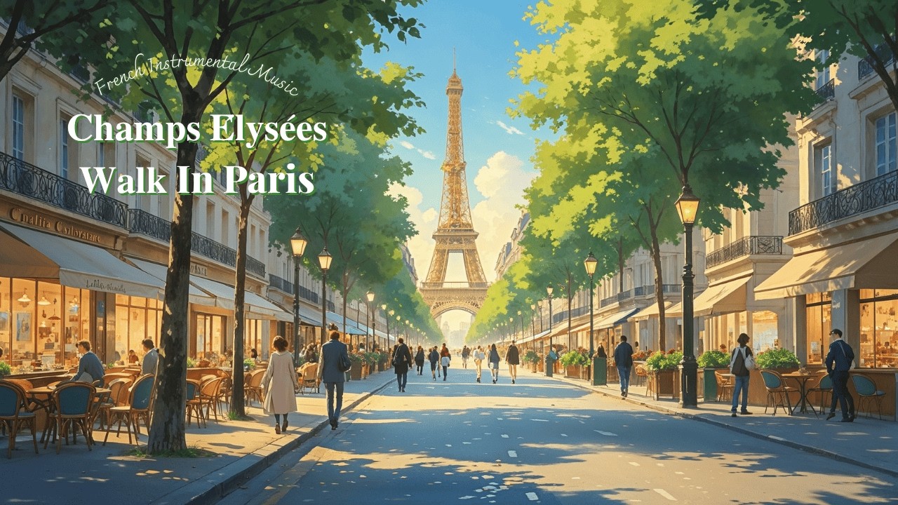 𝐂𝐡𝐚𝐦𝐩𝐬-𝐄́𝐥𝐲𝐬𝐞́𝐞𝐬 𝐖𝐚𝐥𝐤 🚶‍♀️ French Instrumental Music Playlist | Elegant Street Tunes Jazz