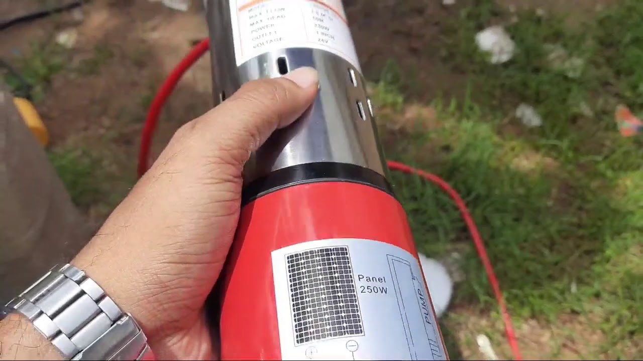 24volt solar pump running with a single solar pannel