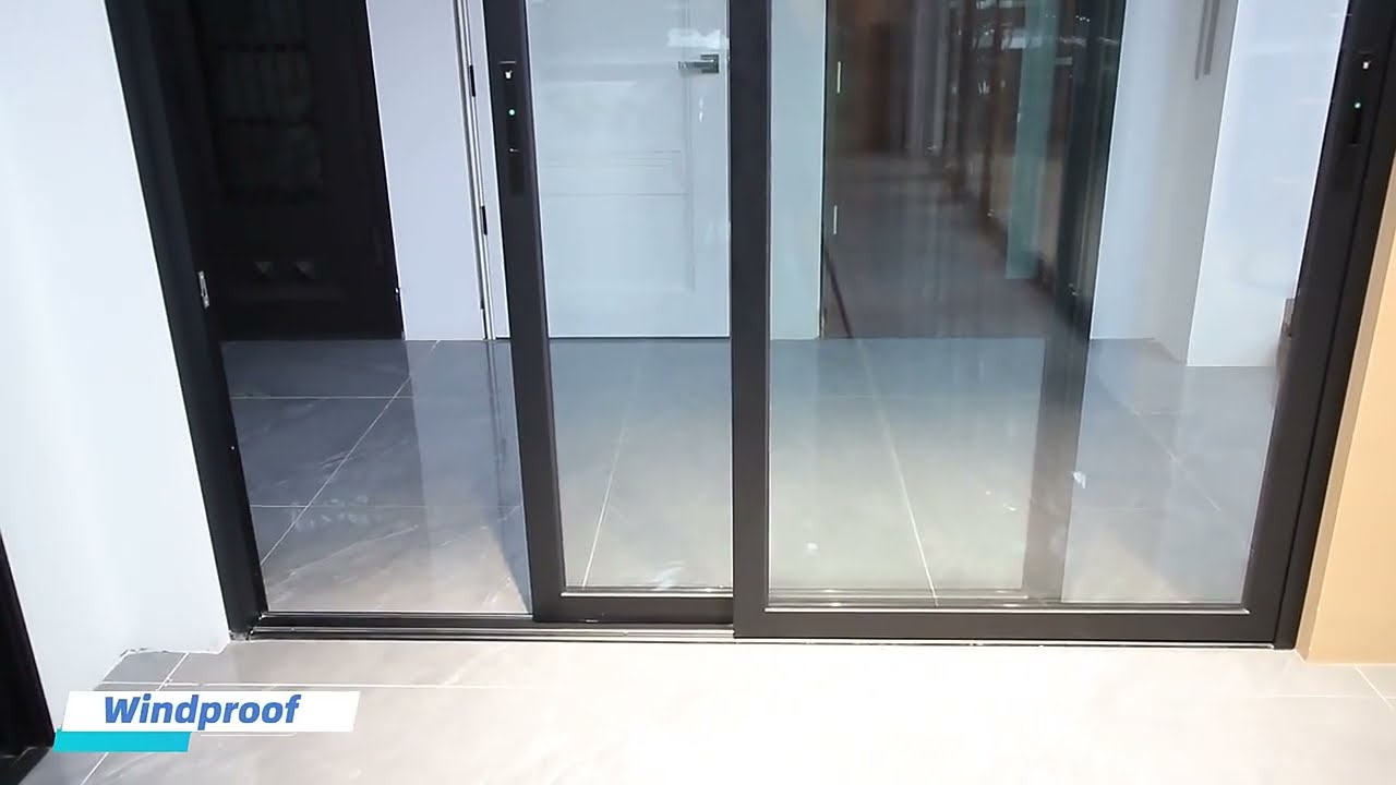 Soundproof energy saving aluminium sliding door price tempered glass patio shower glass sliding door
