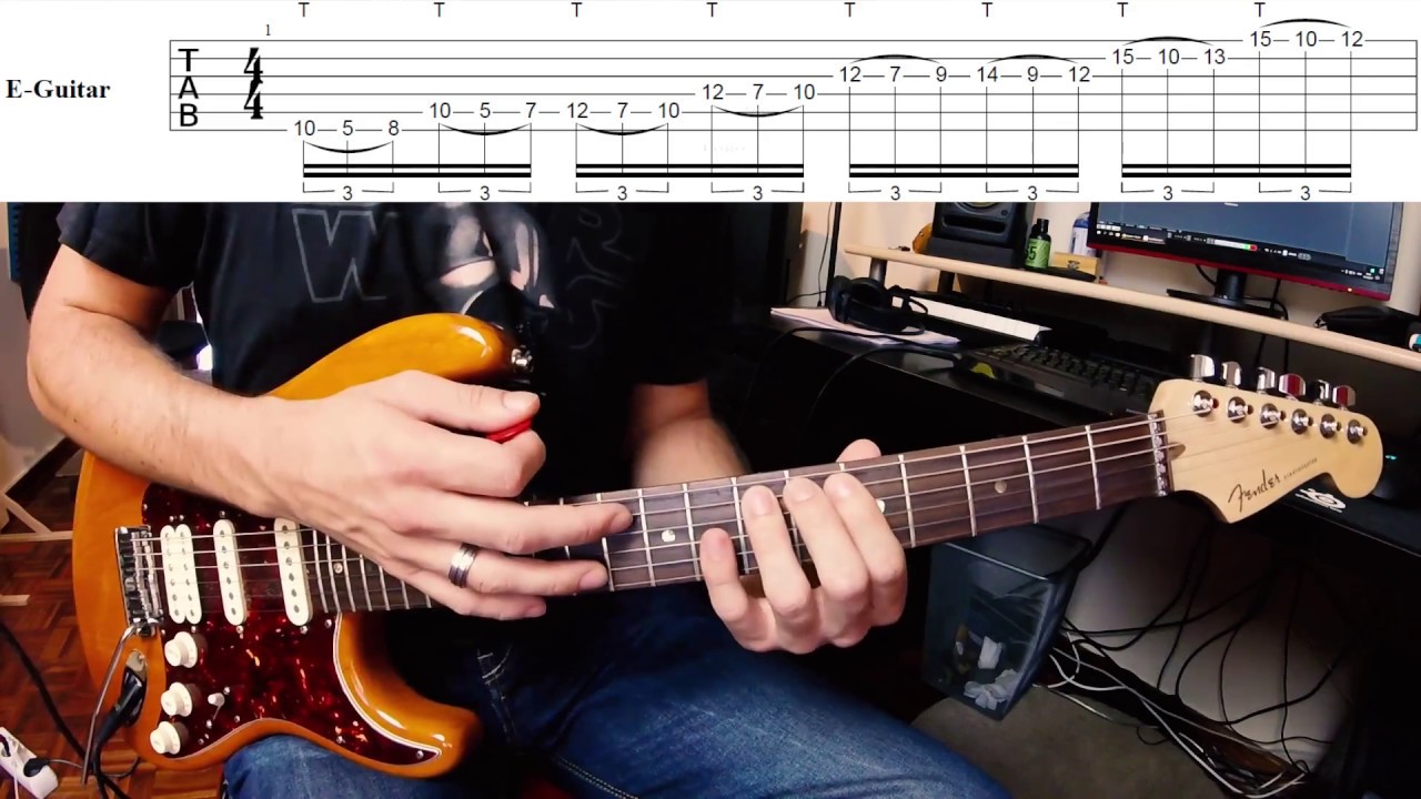 Minor Pentatonic Tapping Lick that covers all 5 positions!