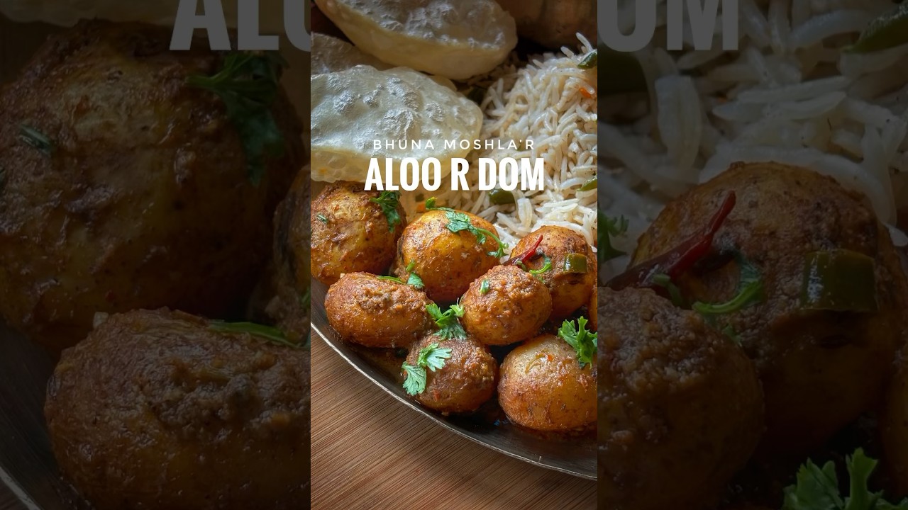 Durga Pujo Niramish Thali Recipe 1 - Bhuna Moshla r Aloo r Dum #durgapujo #bangali #recipes