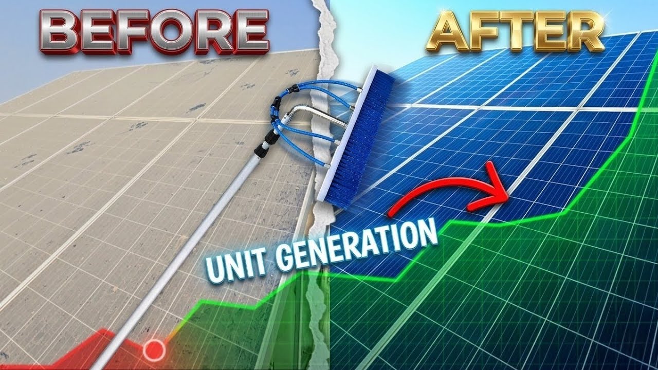 Solar Panel Cleaning Brush⚡Best Solar Panel Cleaning System