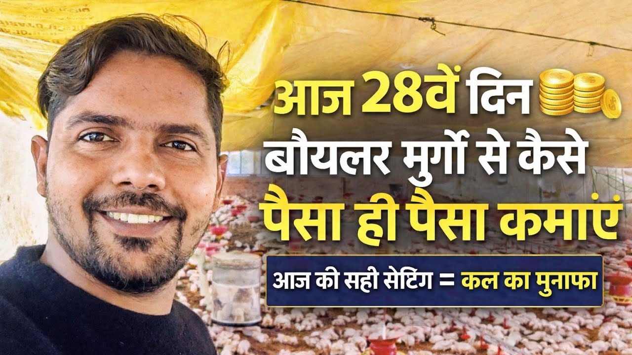आज 27वें दिन ब्रॉयलर मुर्गे से कैसे पैसा ही पैसा कमाएँ | बस 3 काम कर लें 🪙