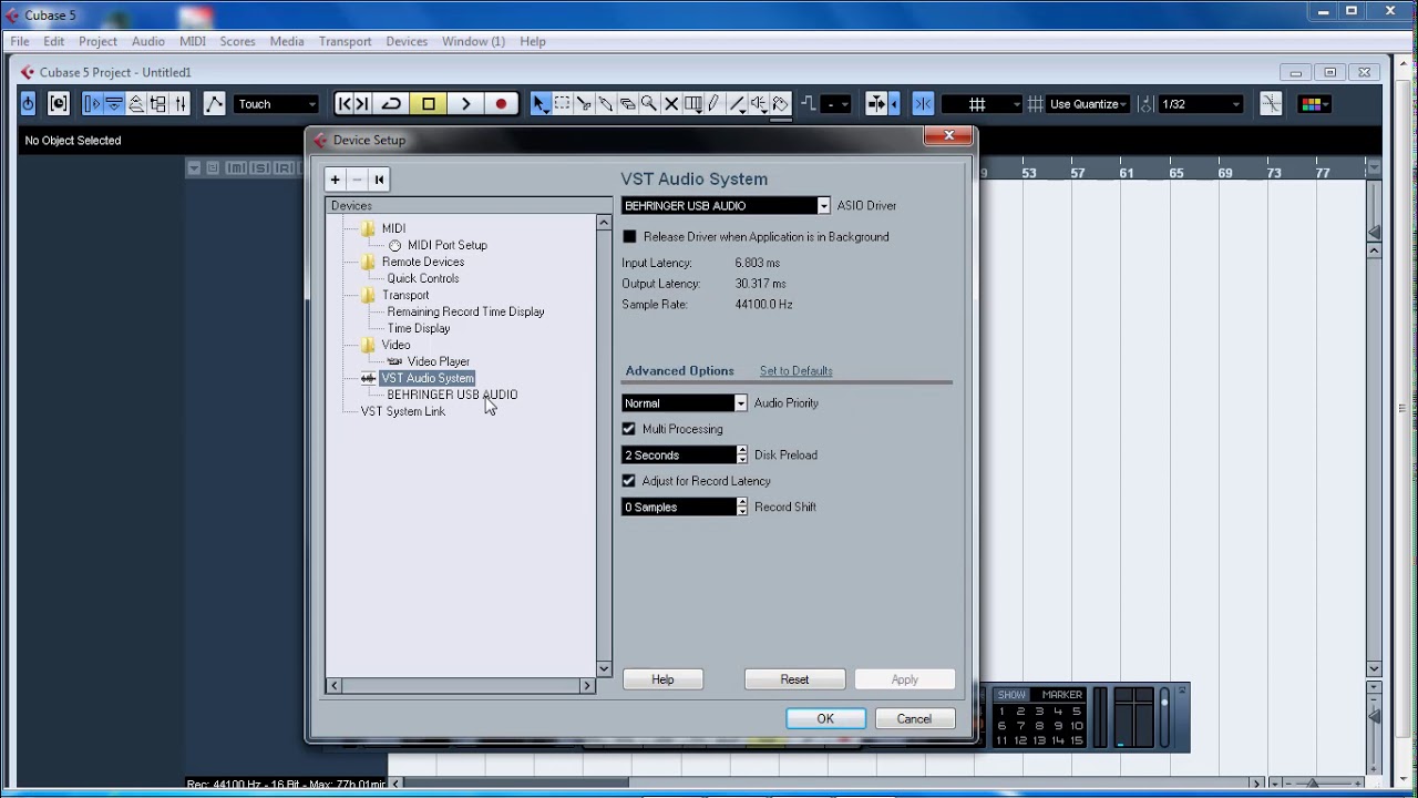 Tutorial setting soundcard di cubase 5