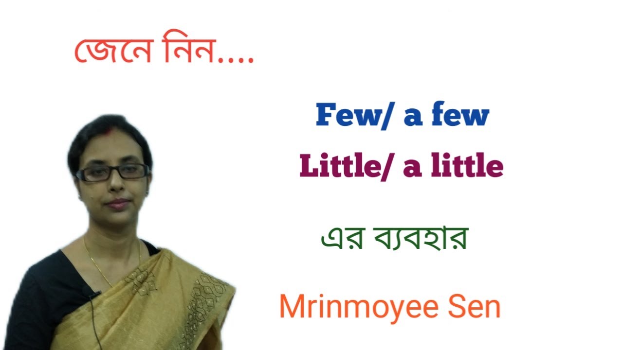 Few | A Few | Little | A Little | Basic English Grammar | Mrinmoyee Sen
