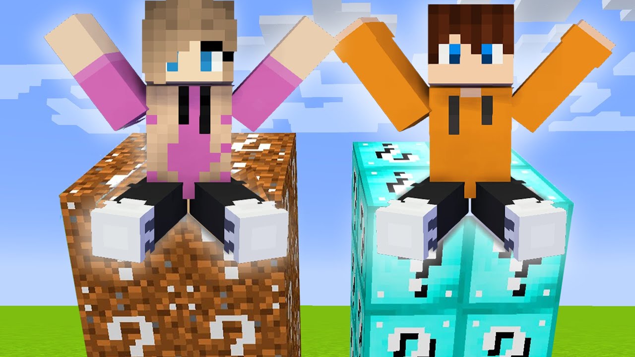 NOOB Vs PRO Lucky Block Tower Challenge - Minecraft