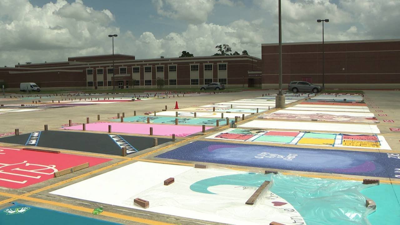 Seniors turn parking spots into art