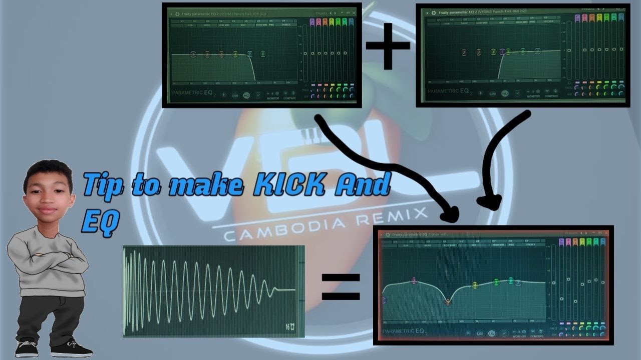 របៀបបង្កើត KICK How to mixing Kick Vina house and EQ  ( by VBL Remix )  FL Studio tutorial(Part 1)