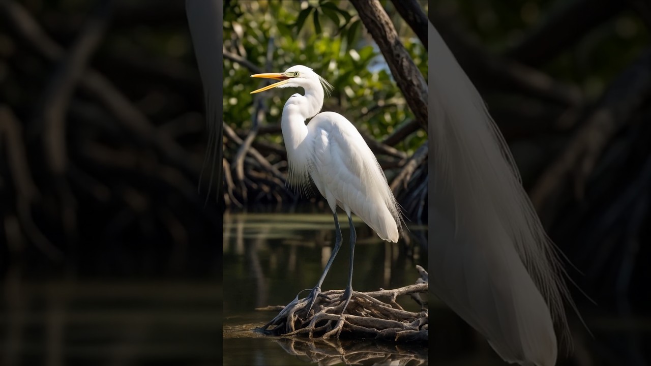 A White Egret&rsquo;s Call in the Mist #birdsounds #naturesounds #egret #nature #wildlife #birdphotography