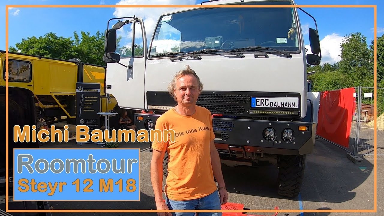Roomtour Steyr 12M18 Michi Baumann ERC zeigt uns sein Fernreisemobil mit Gitterrohrrahmen
