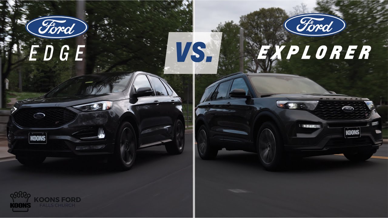 The 2020 Ford EXPLORER vs. the 2020 Ford EDGE | Size, Engines, Towing, and Cargo Space