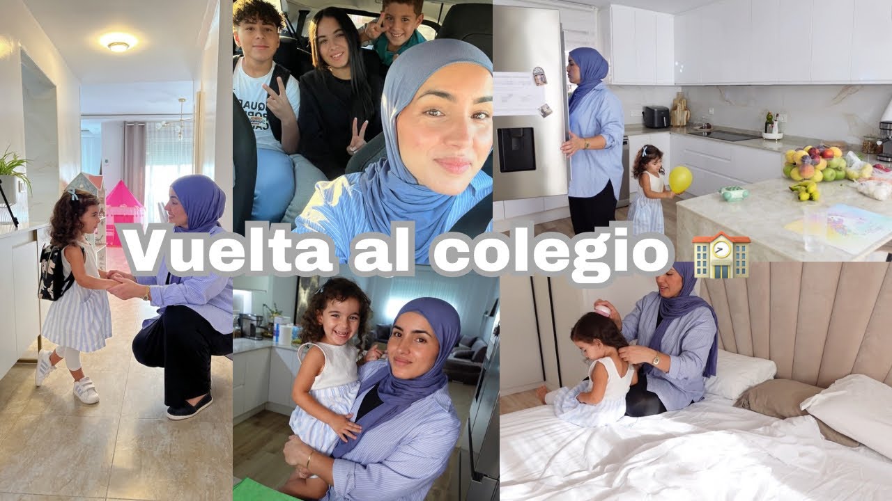 Primer día del cole/ Primera vez de Nora 📚/ rutina de todo el día/ nuevo ayudante