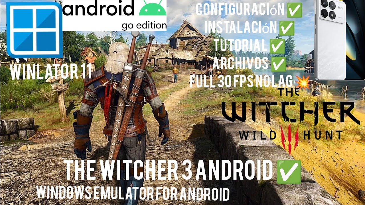 Ya puedes jugar The Witcher 3 en Android🤩 aquí configuración completa y todo lo necesario. Tutorial😁