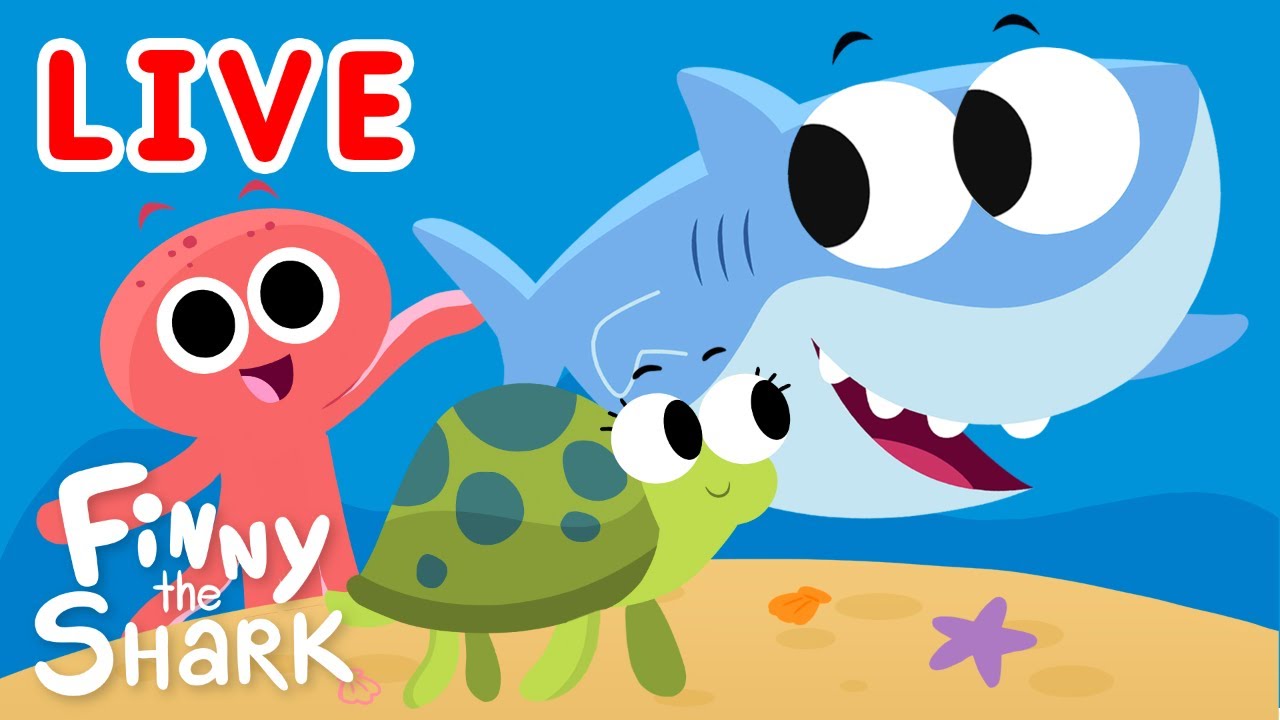 🔴 Finny The Shark Livestream | Finny the Shark | Super Simple Songs