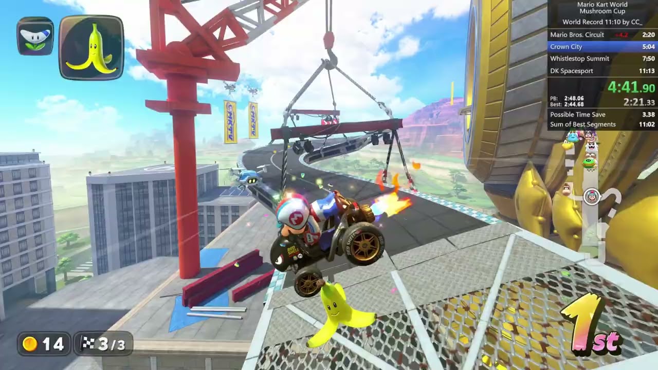 Mario Kart World - Mushroom Cup Speedrun in 11:07