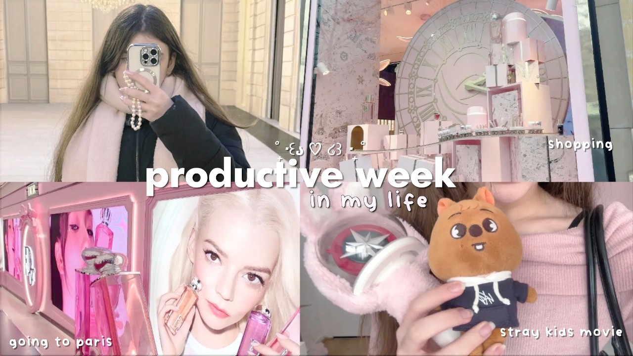 a productive week in my life 💗 : paris, shopping, seeing stray kids movie, food, school life