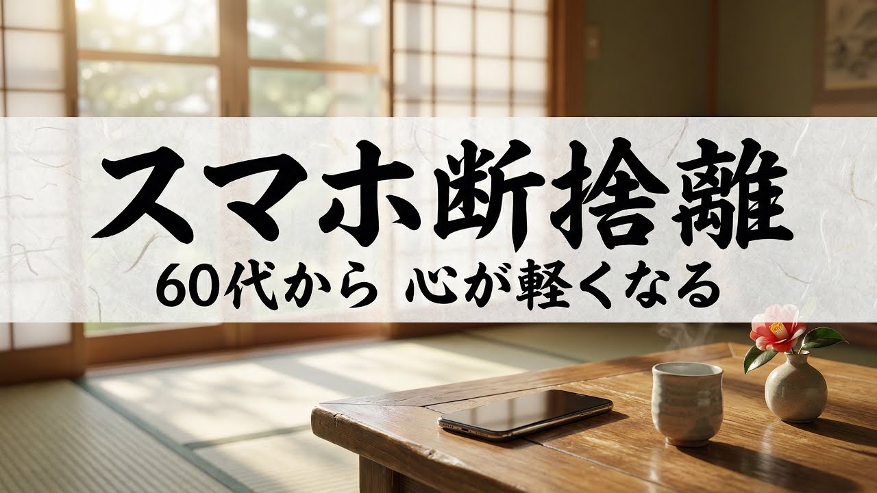 【60代の整理術】スマホを手放すと人生が軽くなる。疲れ切った心を整える「5つのデジタル断捨離」