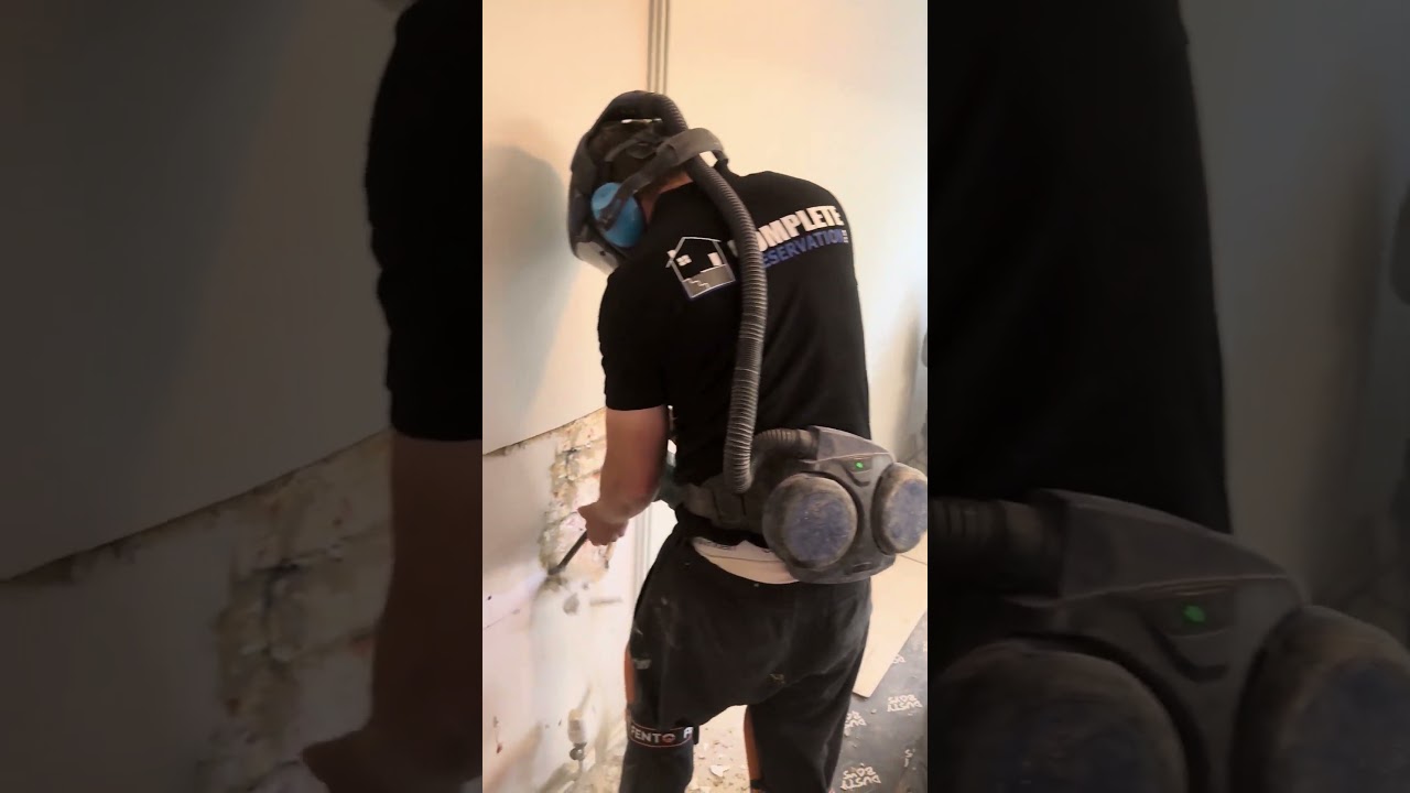 Rising damp repair #risingdamp #construction #howto  #plastering #home