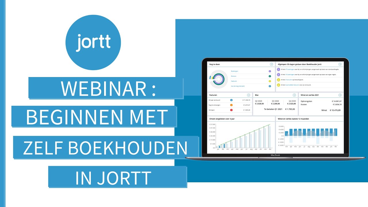 Boekhoudprogramma Jortt | Webinar Jortt | Beginnen met zelf boekhouden in Jortt.