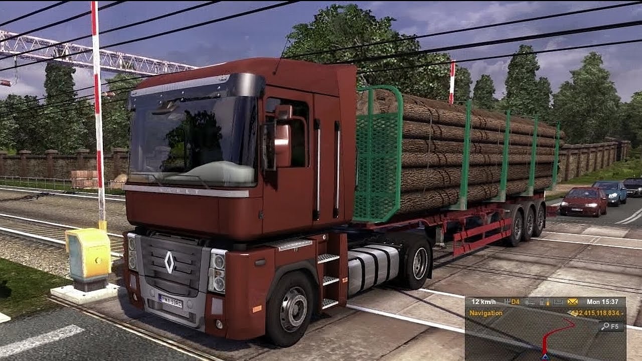 Euro Truck Simulator 2 - Renault Magnum Transporting Logs from Poznan to Szczecin