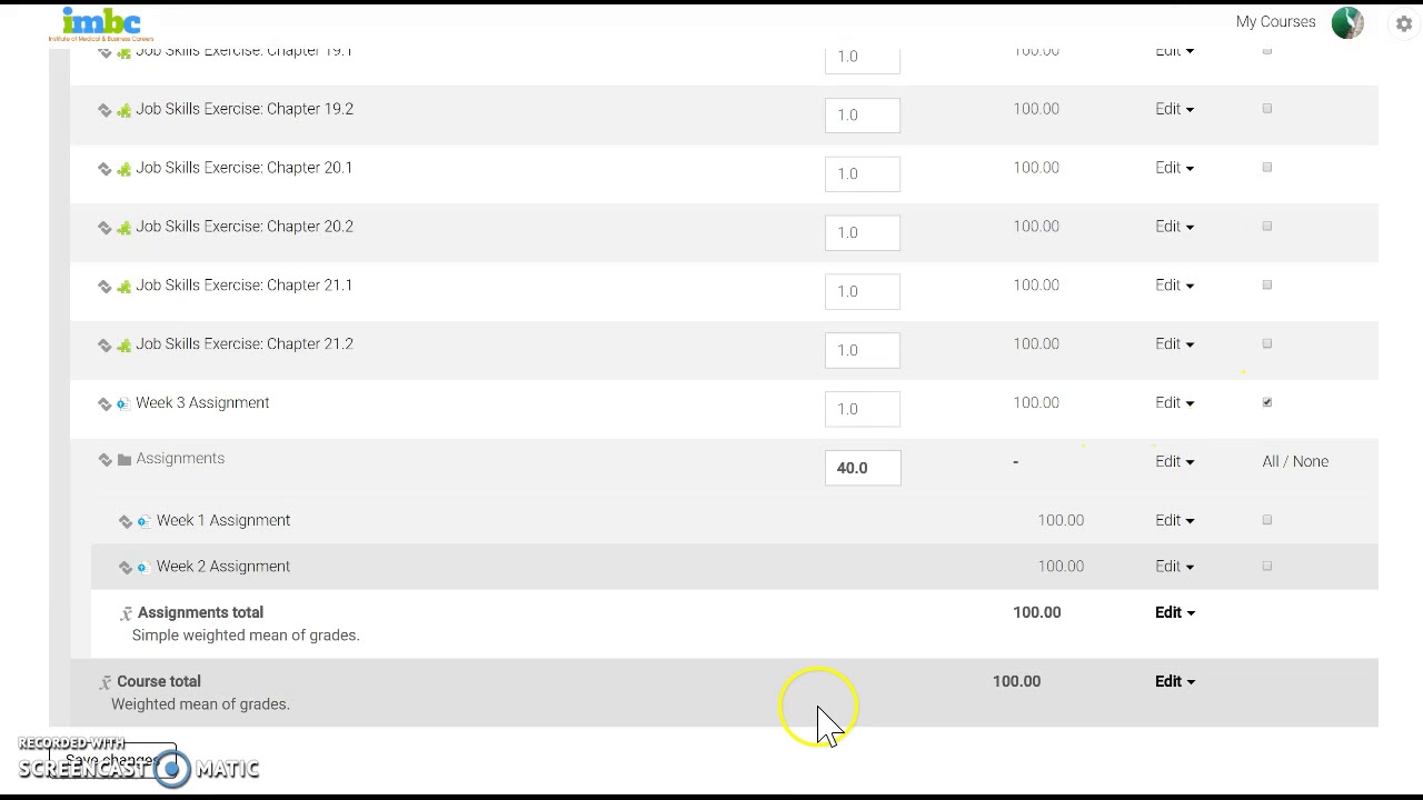 Creating assignments and quizzes and setting up the gradeboo