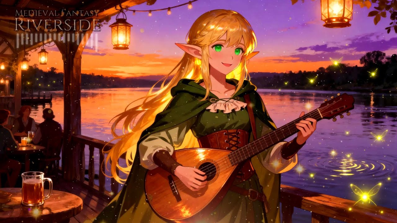 Elven Melody • Soft Folk Tunes by Candlelight and Ale • Medieval Fantasy Riverside