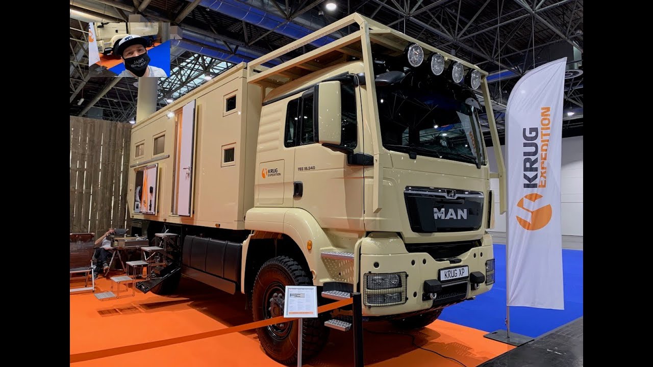 Krug XP expedition vehicle MAN TGS 4x4 L-Cab RV truck Motorhome Camper walkaround and interior W0104