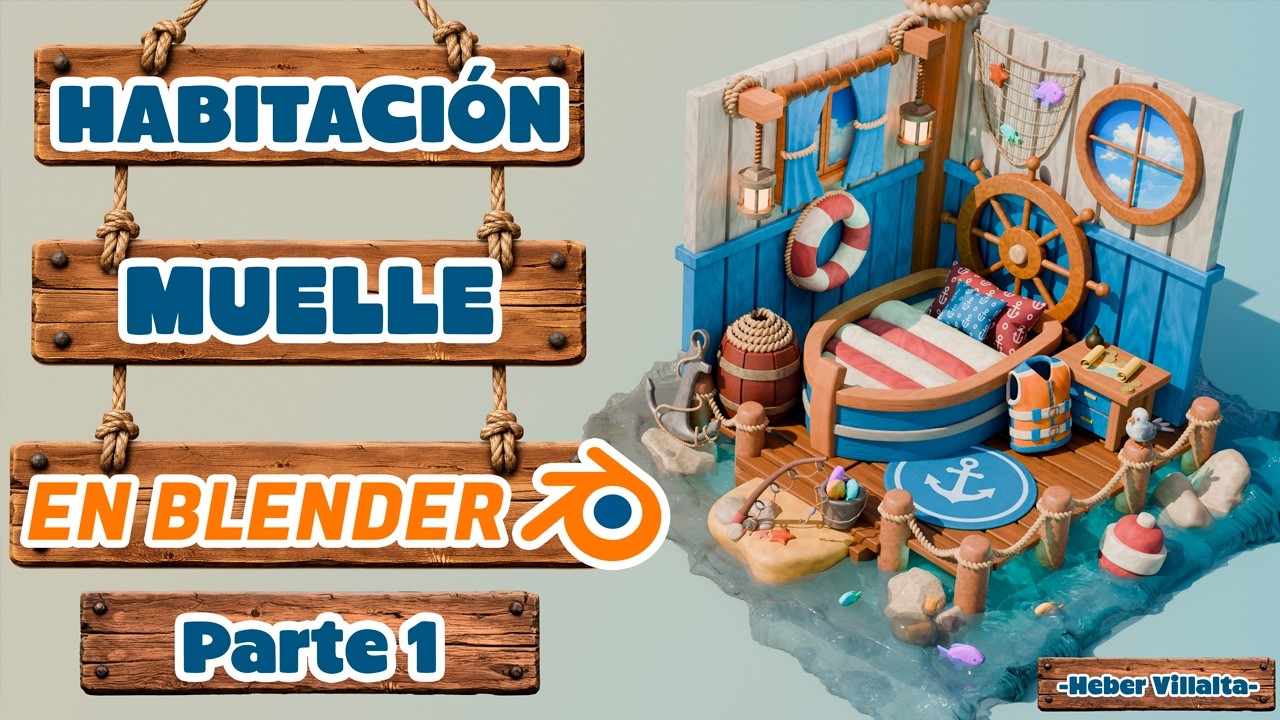Habitacion Muelle en Blender - Parte 1
