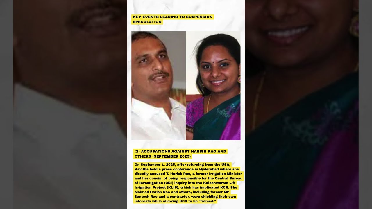 K Kavitha: BRS Suspension Controversy