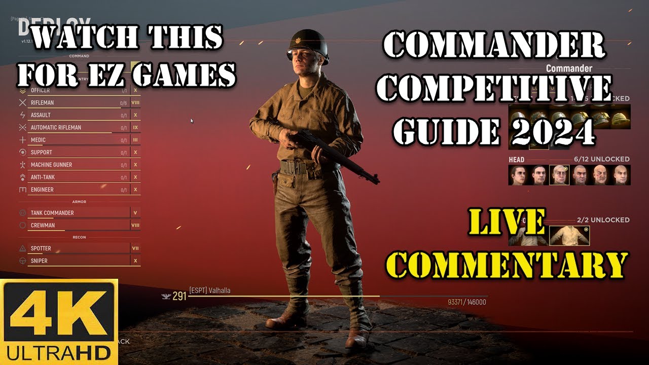 How to play Commander 2024 Full Commentary in Hell Let Loose