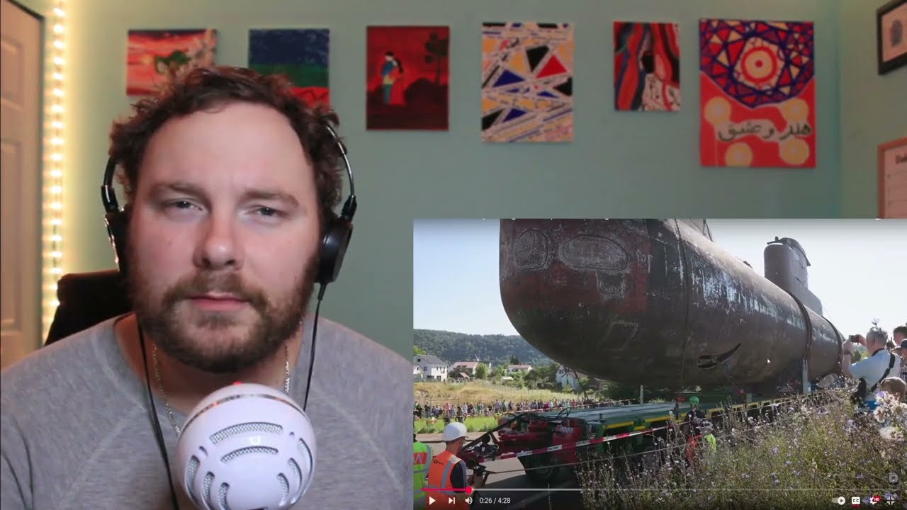 Canadian Reacts to German U-Boat being transported through narrow streets