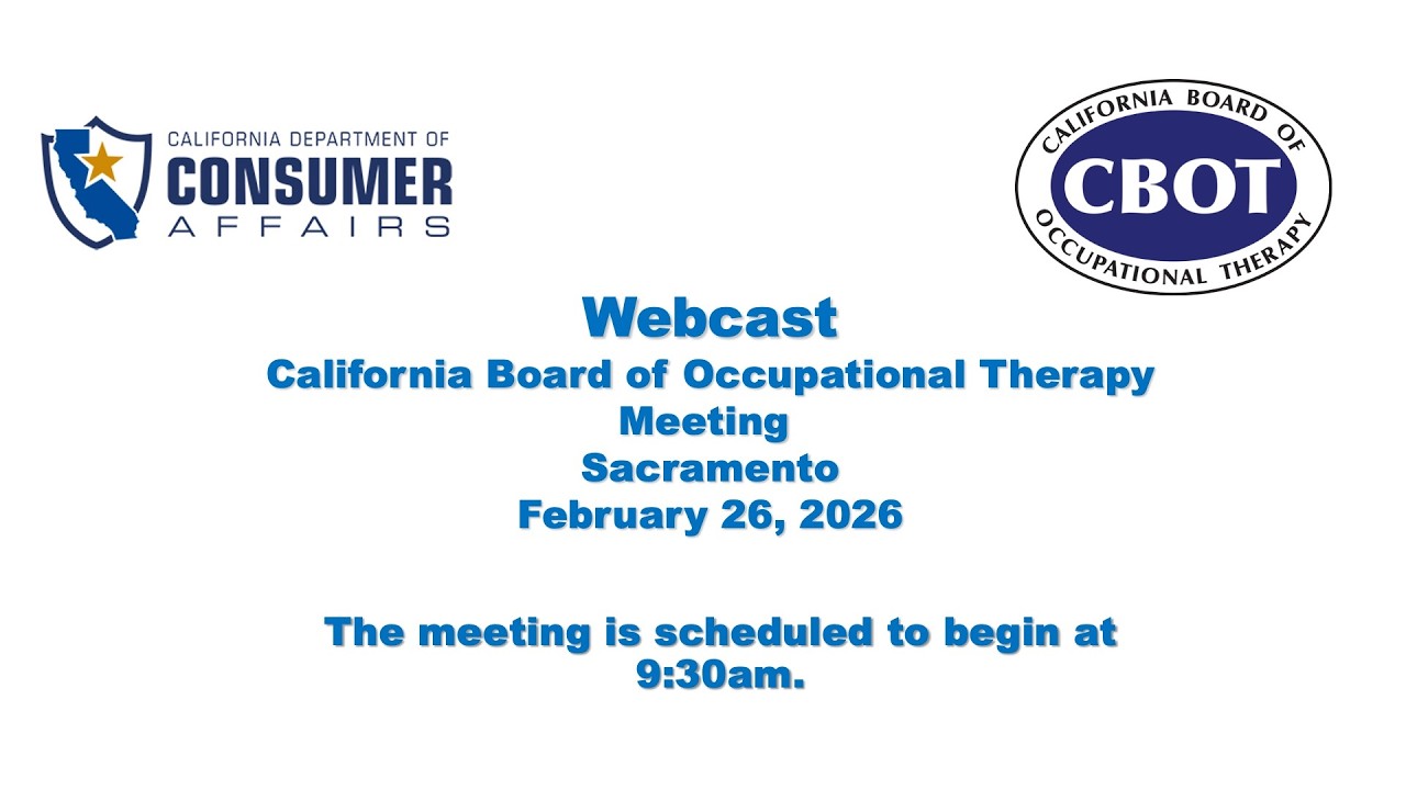 Board of Occupational Therapy Meeting - February 26, 2026