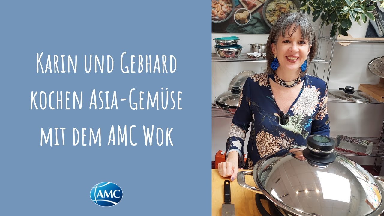 Asiatisch kochen mit dem AMC Wok - Karin und Gebhard kochen Asia-Nudeln mit gebratenem Gemüse