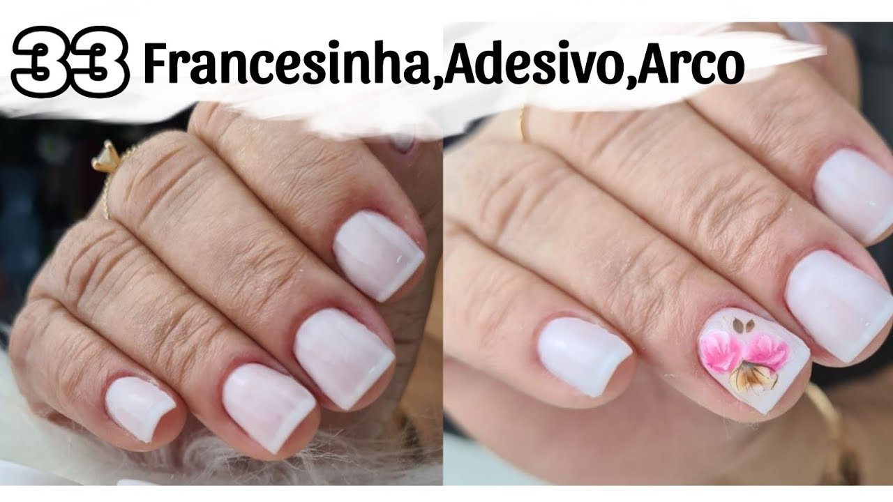 Como fazer francesinha,aplicar adesivo,arco com pérola : Curso manicure e pedicure 33°aulas