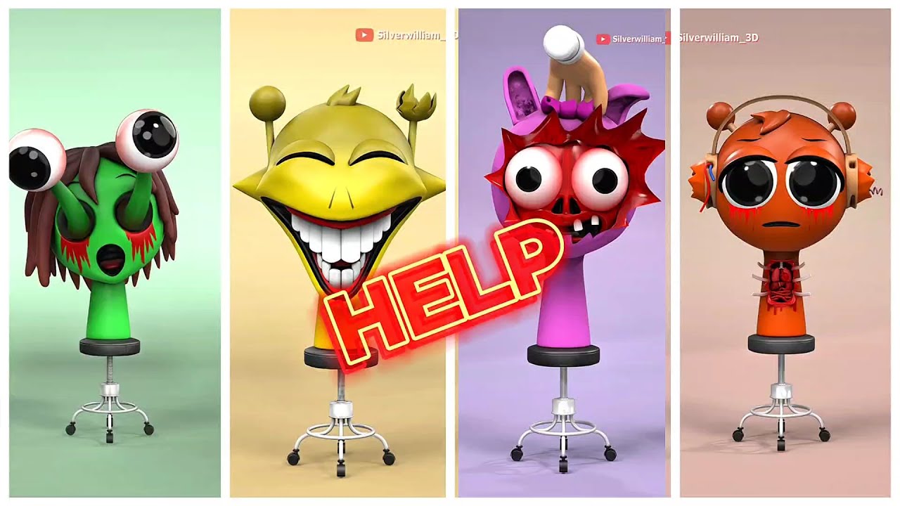 Creepy Funny 3D Characters Office Chair Sprunki AnimationMovie👉 Subscribformore weird&crazy3Dvideos!