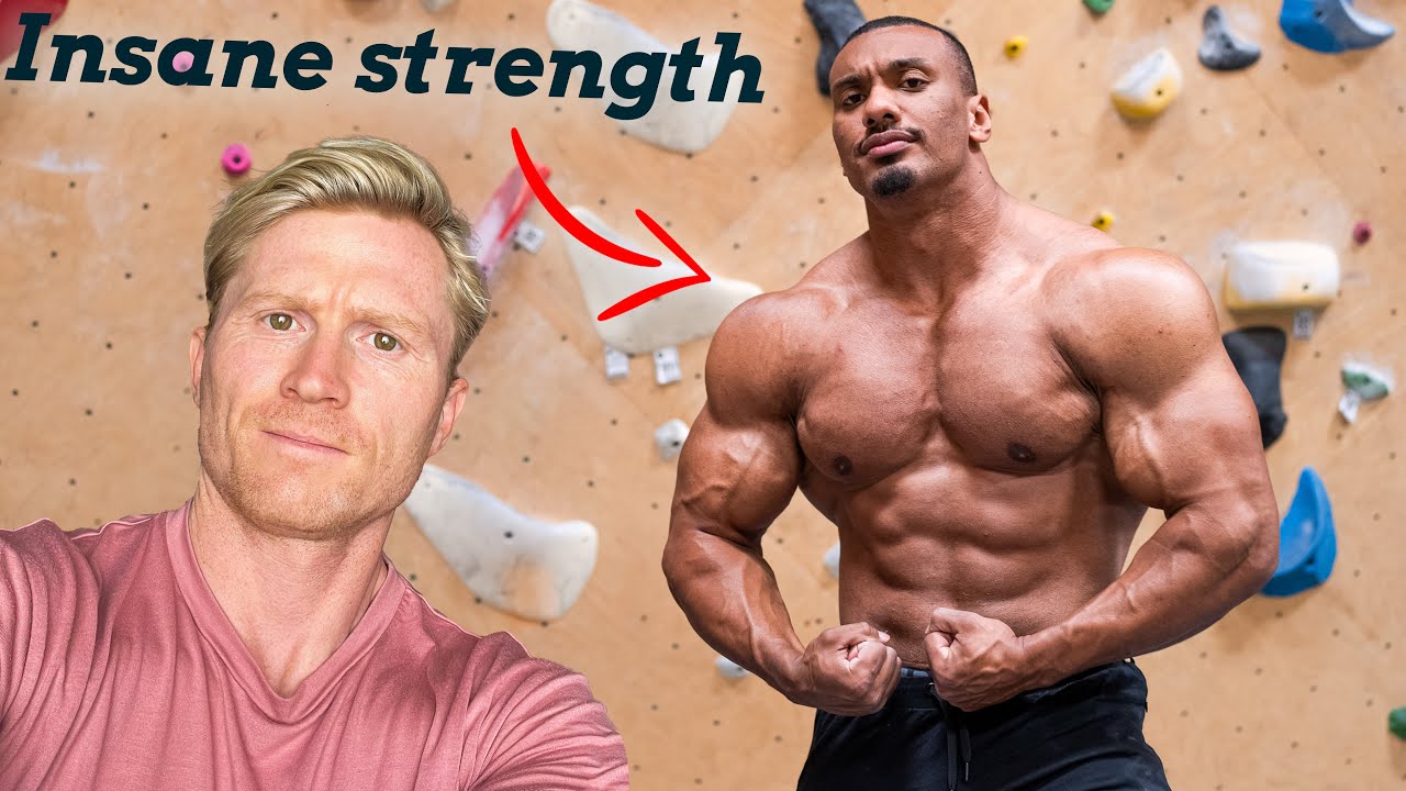The strongest powerlifter tries climbing   //  Larry Wheels