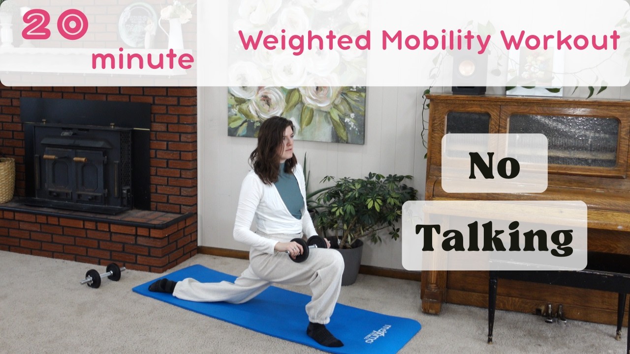 Weighted Mobility Workout | With Dumbbells | Warm Up and Cool Down | No Talking Follow Along