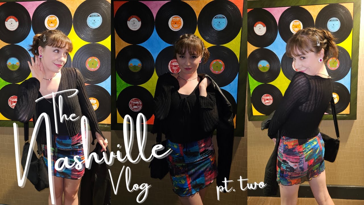 CHATTY GRWM IN NASHVILLE 🤠 90s inspired hair + makeup! 💚💜✨ (Nashville vlog pt. 2)