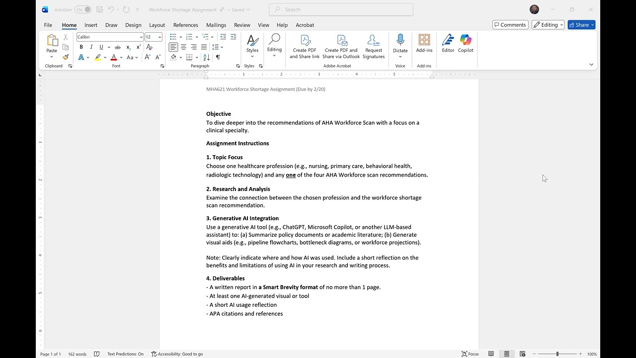 MHA621 Workforce Shortage Assignment