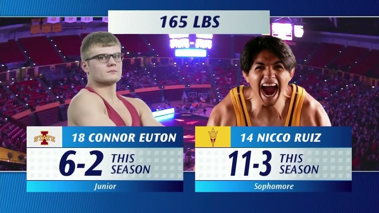 Nicco Ruiz vs. Connor Euton (165lbs) Highlights | 2025-26 Big 12 Wrestling