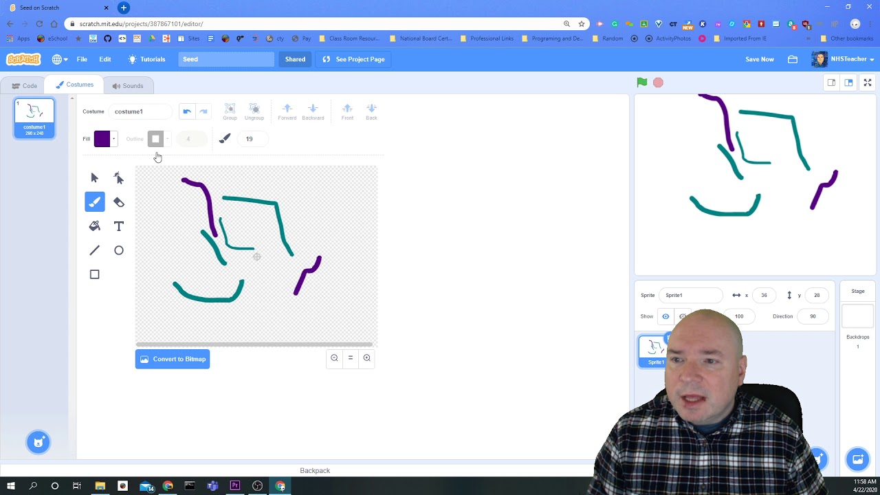 Animate Seed Germination in Scratch