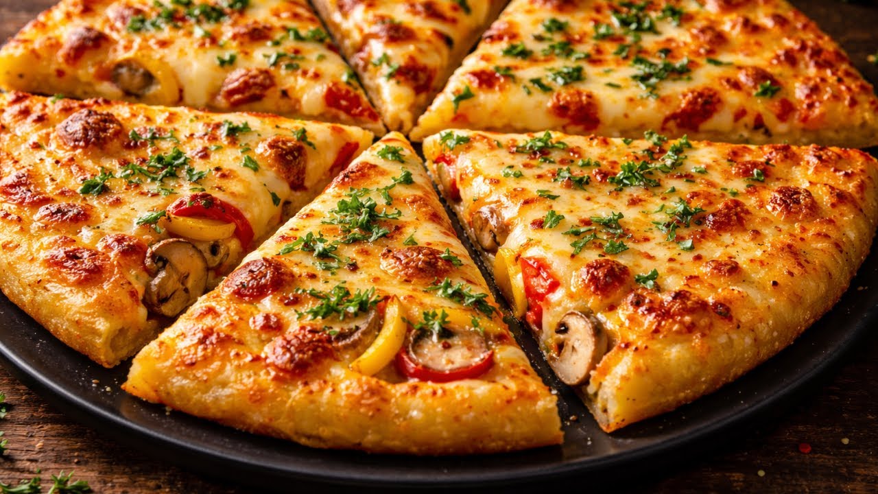Potato Pizza in 10 Minutes! If you have 2 Eggs and Potatoes, then this Recipe is for you!