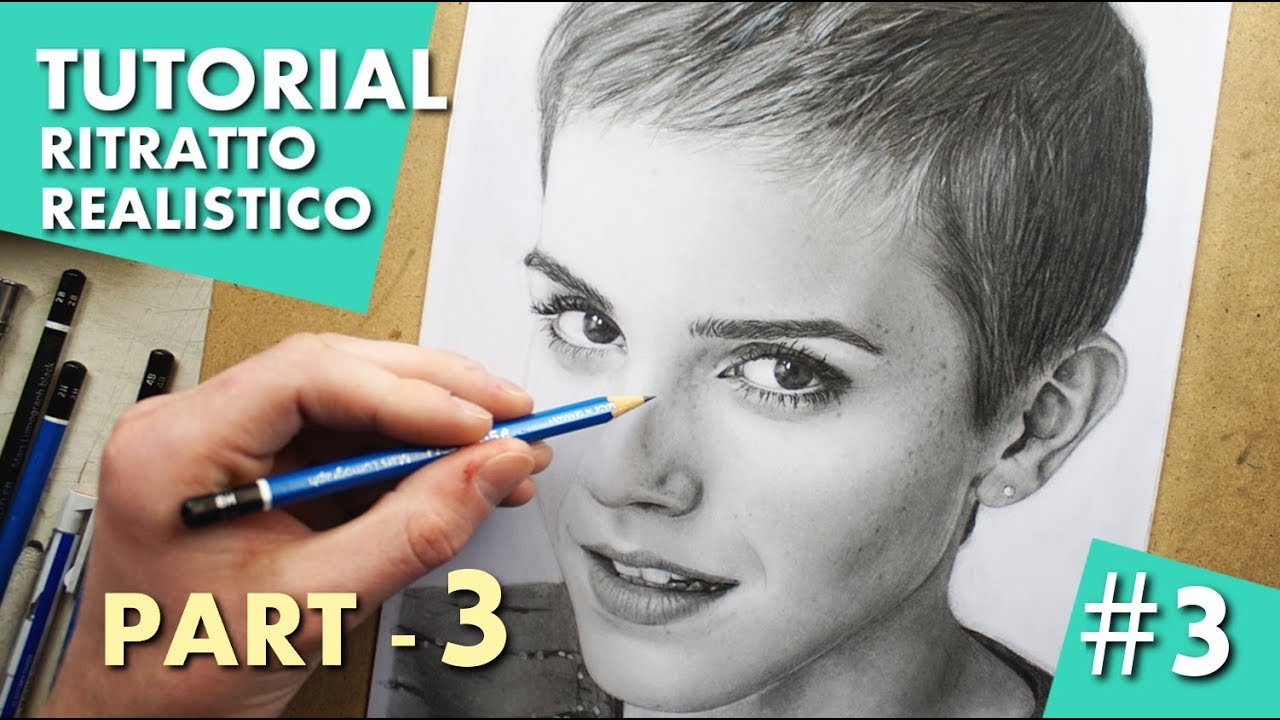 TUTORIAL - Come fare un ritratto realistico a matita - Parte 3/3 - Realistic pencil portrait drawing