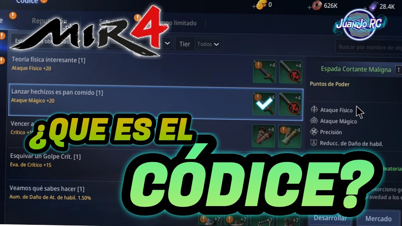 [MIR4] TODO SOBRE EL CÓDICE Y LO IMPORTANTE QUE ES! [JuanJo RC]