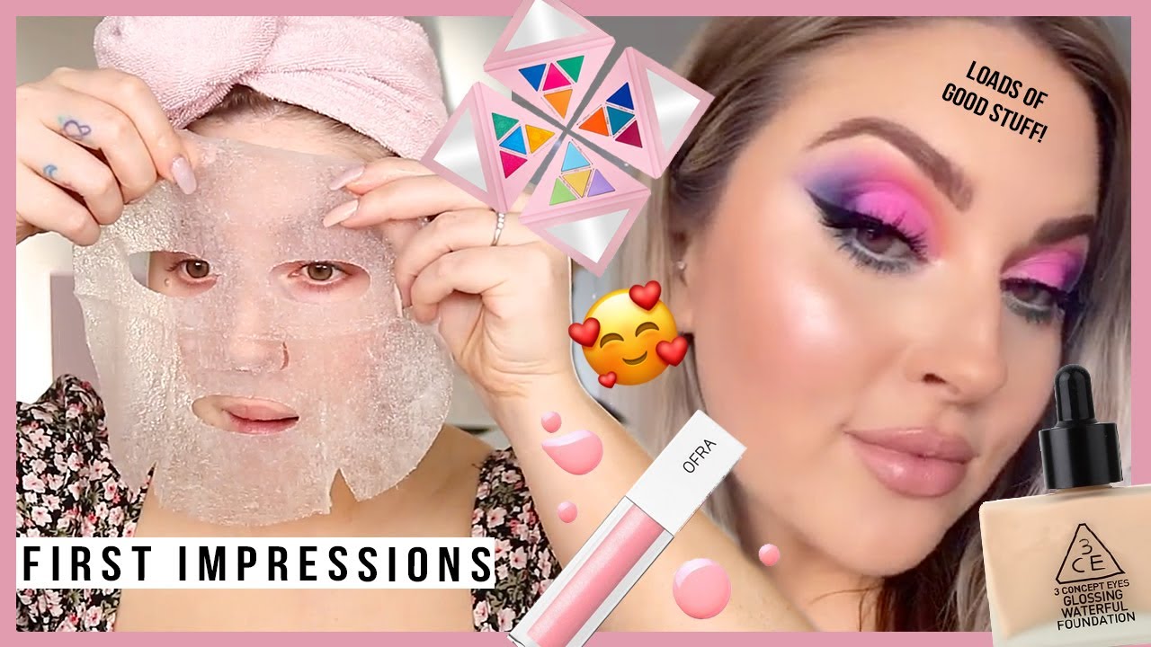 testing NEW makeup! 😱 COLOURFUL full face of first impressions