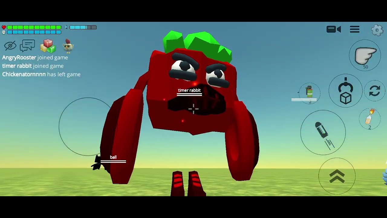 Jogando chicken gun Sandbox 