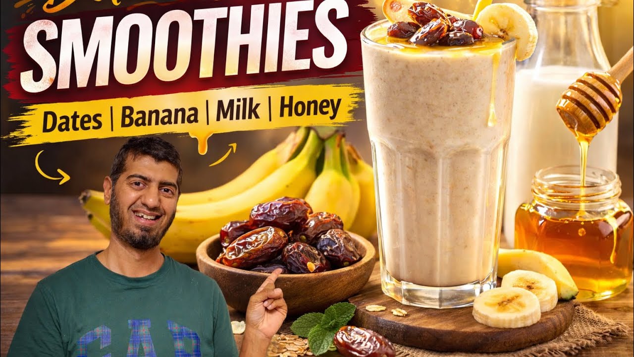 Healthy Suhoor Recipe 🌙 | Banana Date Smoothie for Ramadan