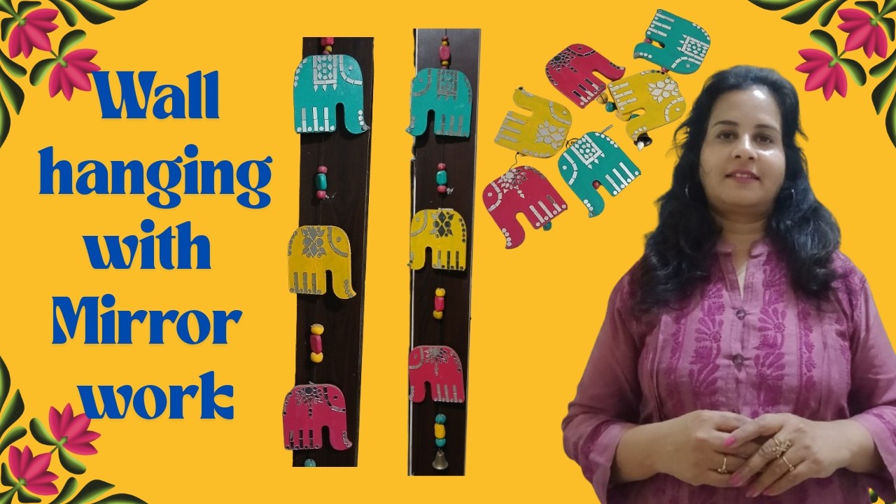 Beautiful Wall Hanging with Mirror Work | Easy DIY