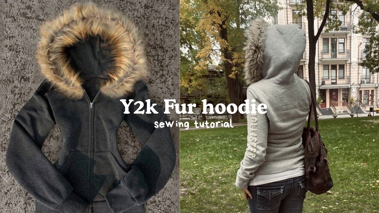 DIY Y2K Fur Hoodie (Abercrombie / Hollister Inspired)