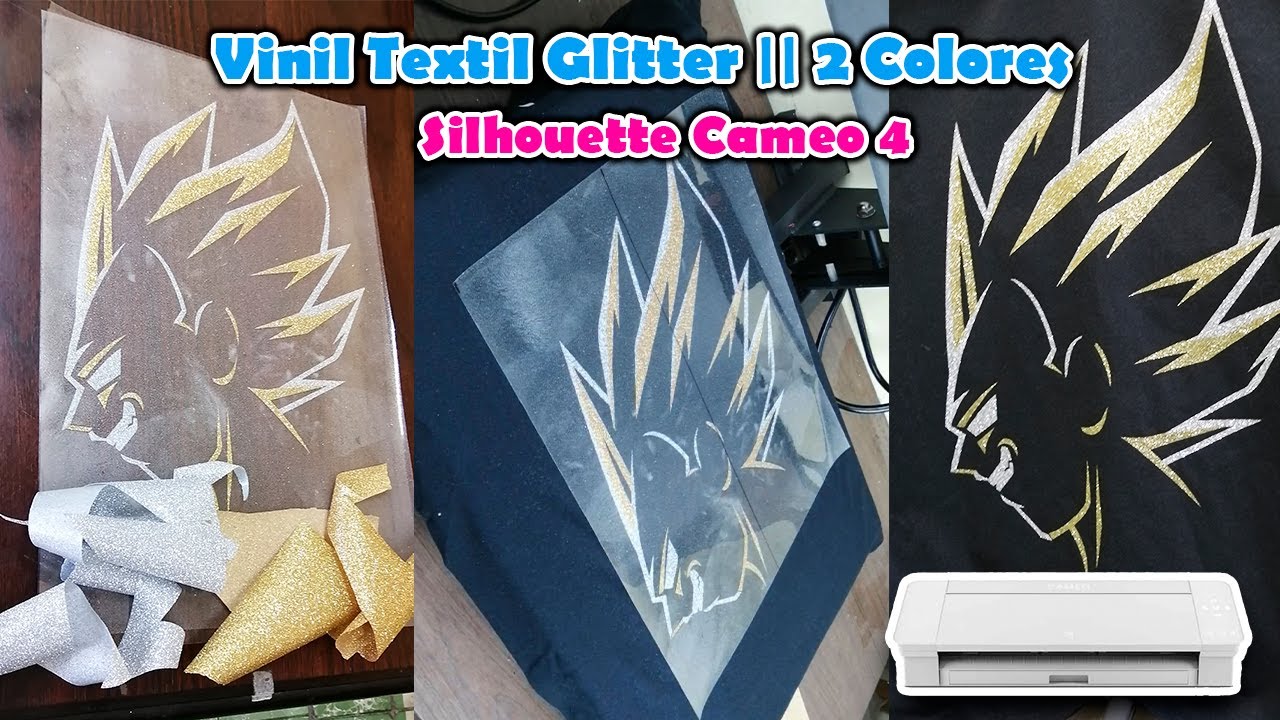 Vinil Textil Glitter con Silhouette Cameo 4 || 2 Colores Tutorial